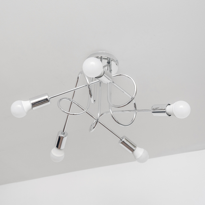 Piestiprināma lustra OXFORD 5xE27/15W/230V glancēts hroms