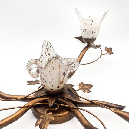 Piestiprināmā lustra ROZETA 4xE14/40W/230V bronzas krāsa