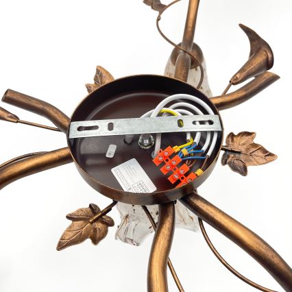 Piestiprināmā lustra ROZETA 4xE14/40W/230V bronzas krāsa