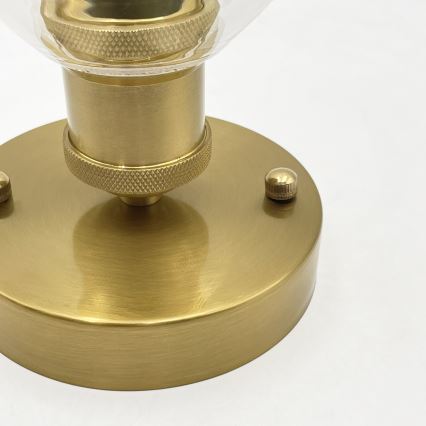 Piestiprināma lustra TRISH 1xE27/15W/230V zelta/caurspīdīga