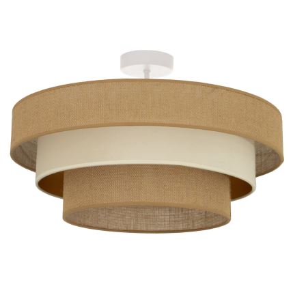 Piestiprināma lustra WENTA 1xE27/60W/230V, diametrs 50 cm, jūta/bēša