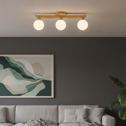 Piestiprināms griestu lustrs ANTONIO 3xG9/5W/230V ozols/balts