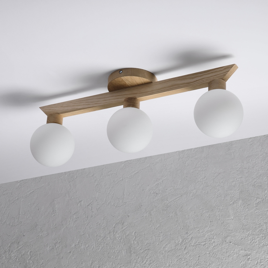 Piestiprināms griestu lustrs ANTONIO 3xG9/5W/230V ozols/balts