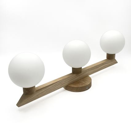 Piestiprināms griestu lustrs ANTONIO 3xG9/5W/230V ozols/balts