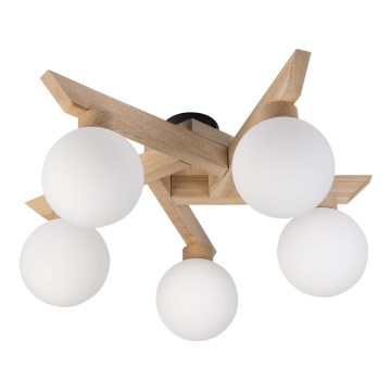 Piestiprināms griestu lustrs ANTONIO 5xG9/5W/230V ozols/balts