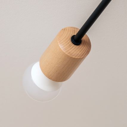 Piestiprināms griestu lustrs CAMBRIDGE 4xE27/15W/230V, priežu apdare