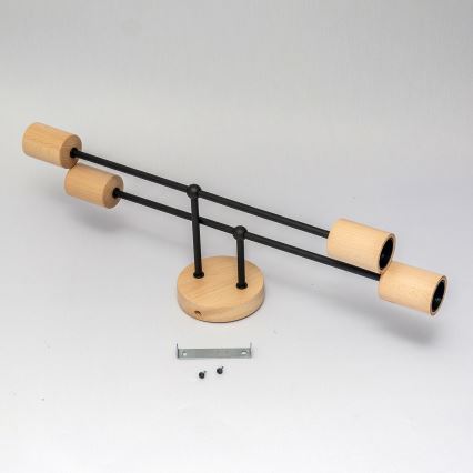 Piestiprināms griestu lustrs CAMBRIDGE 4xE27/15W/230V, priežu apdare