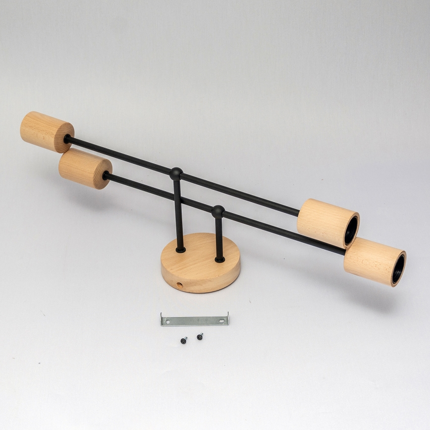 Piestiprināms griestu lustrs CAMBRIDGE 4xE27/15W/230V, priežu apdare