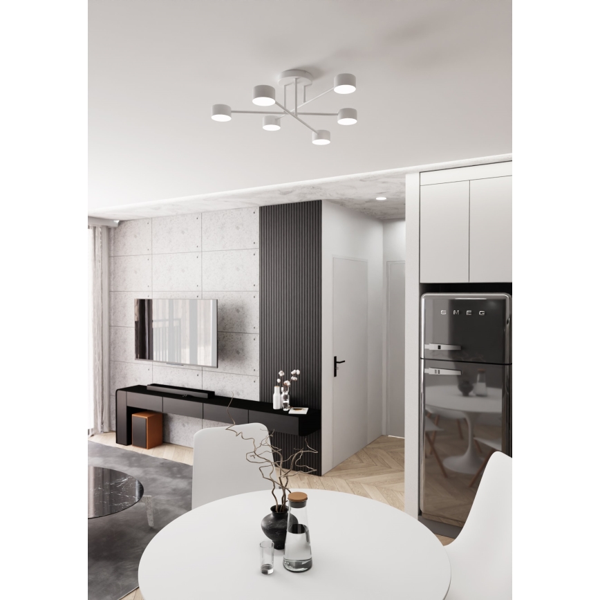 Piestiprināms griestu lustrs HALO 6xGX53/10W/230V balts