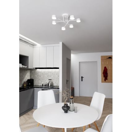 Piestiprināms griestu lustrs HALO 6xGX53/10W/230V balts