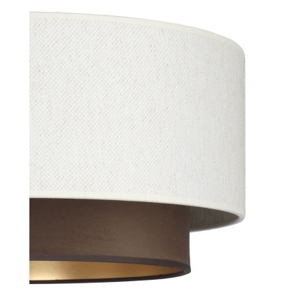 Piestiprināms griestu lustrs NATIA 1xE27/60W/230V Ø 45 cm balta/brūna