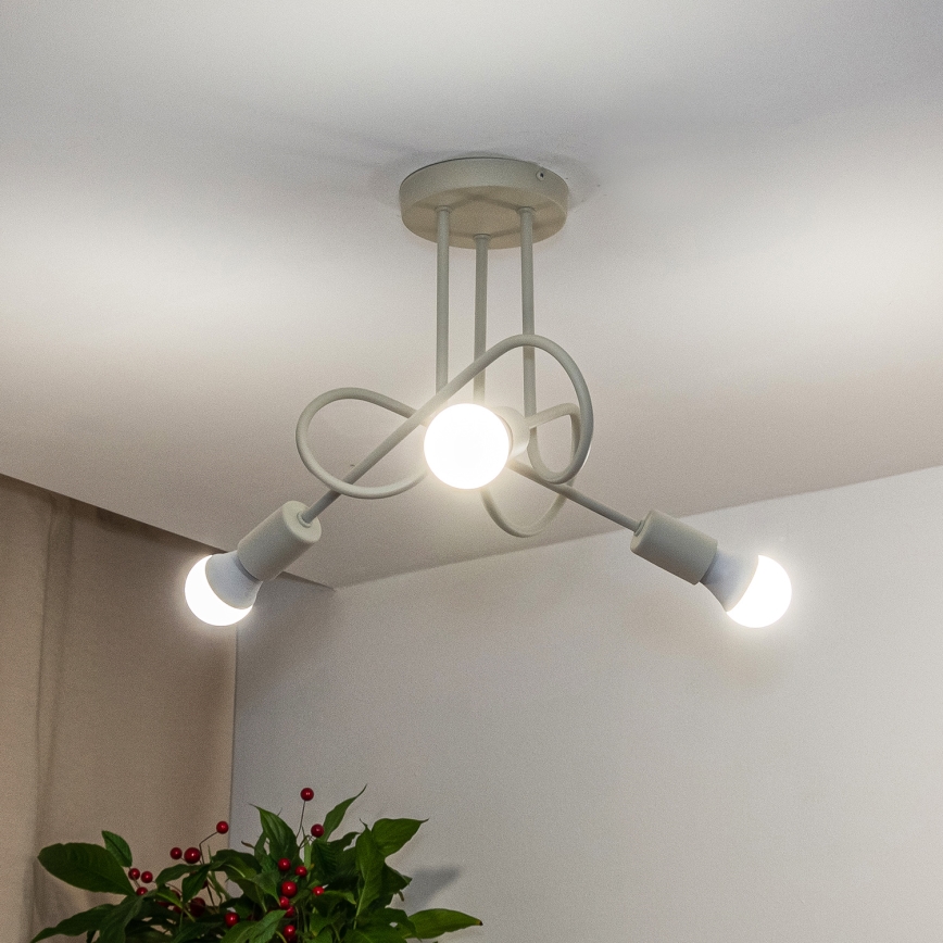 Piestiprināms griestu lustrs OXFORD 3xE27/15W/230V krēmkrāsā