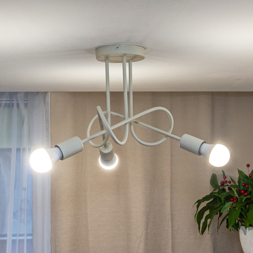 Piestiprināms griestu lustrs OXFORD 3xE27/15W/230V krēmkrāsā