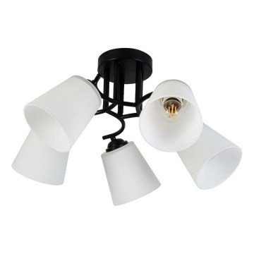 Piestiprināms griestu lustrs PAFOS 5xE27/15W/230V melns