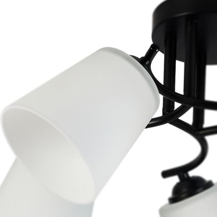 Piestiprināms griestu lustrs PAFOS 5xE27/15W/230V melns