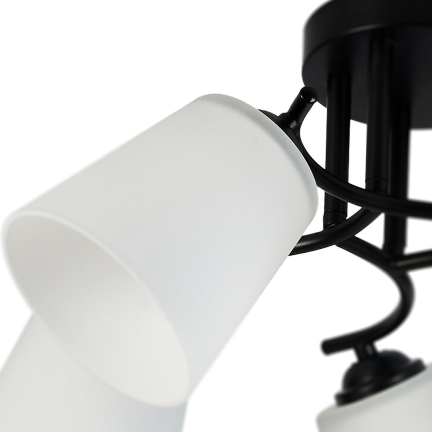 Piestiprināms griestu lustrs PAFOS 5xE27/15W/230V melns