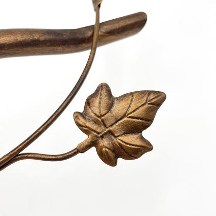 Piestiprināms griestu lustrs ROZETA 5xE14/40W/230V bronzas krāsā