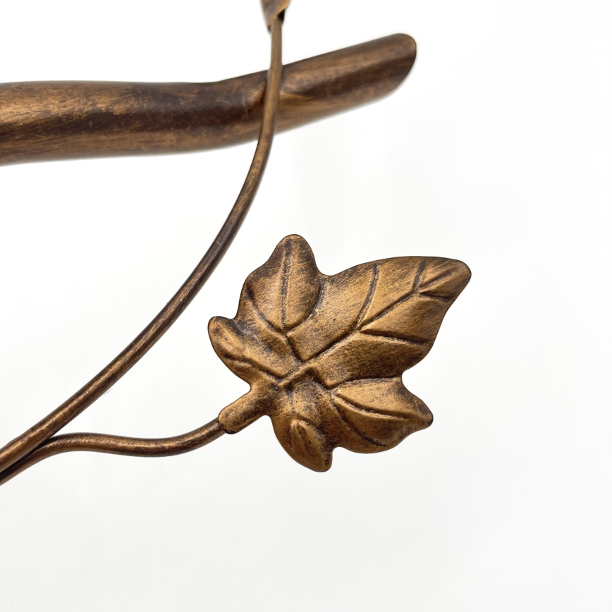 Piestiprināms griestu lustrs ROZETA 5xE14/40W/230V bronzas krāsā