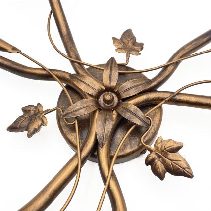 Piestiprināms lustrs ROZETA 3xE14/40W/230V bronzas krāsā