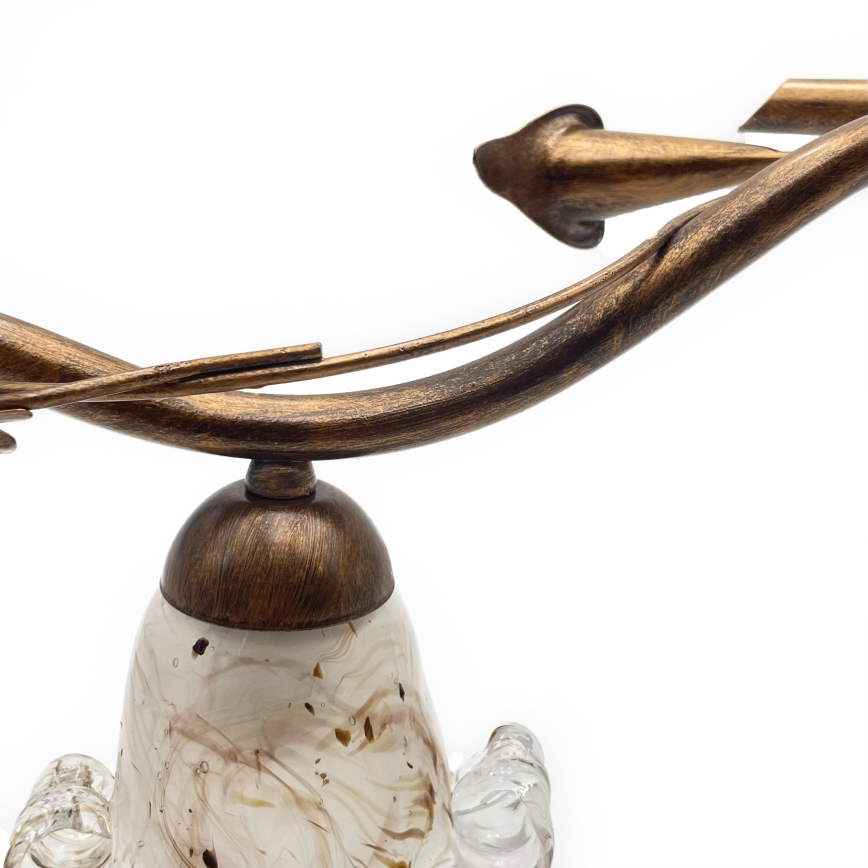 Piestiprināms lustrs ROZETA 3xE14/40W/230V bronzas krāsā