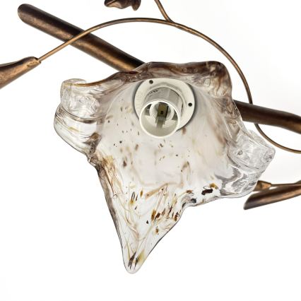 Piestiprināms lustrs ROZETA 3xE14/40W/230V bronzas krāsā