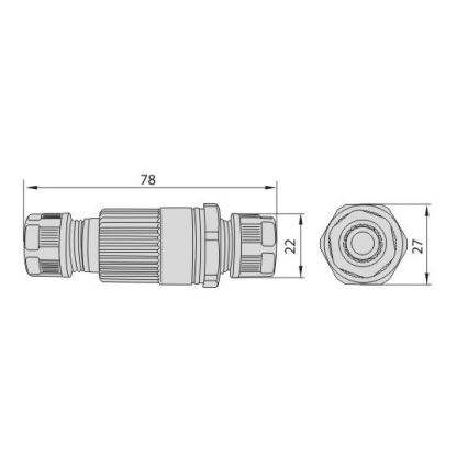 Pievienojuma savienojums 16A/250V IP68