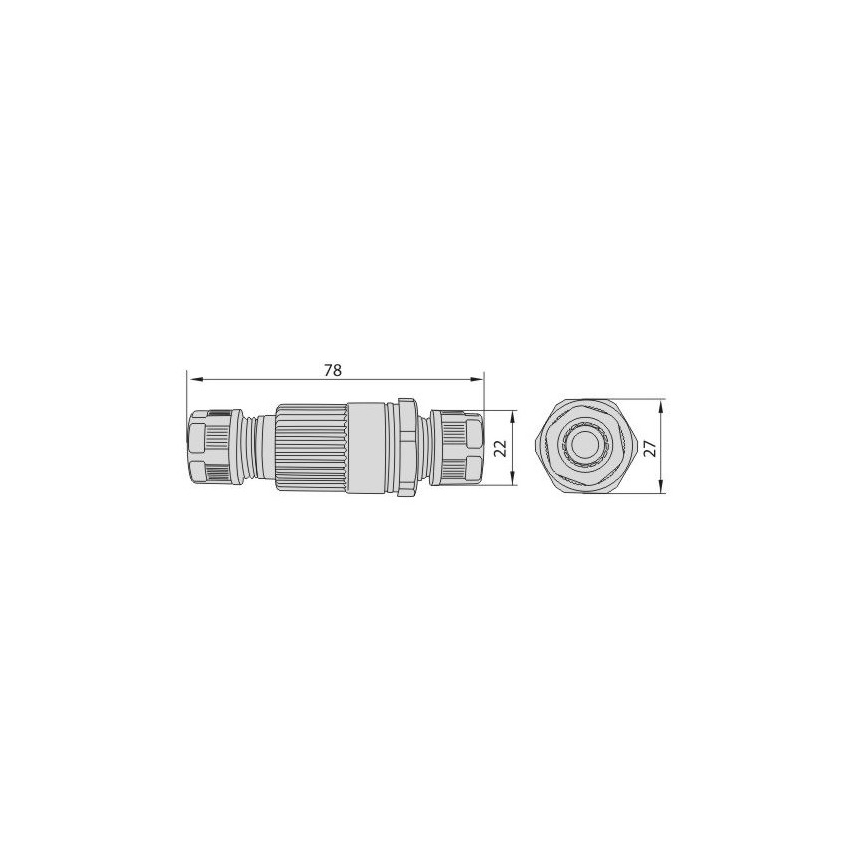 Pievienojuma savienojums 16A/250V IP68