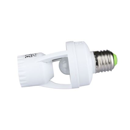 PIR sensors E27 spuldzei balta