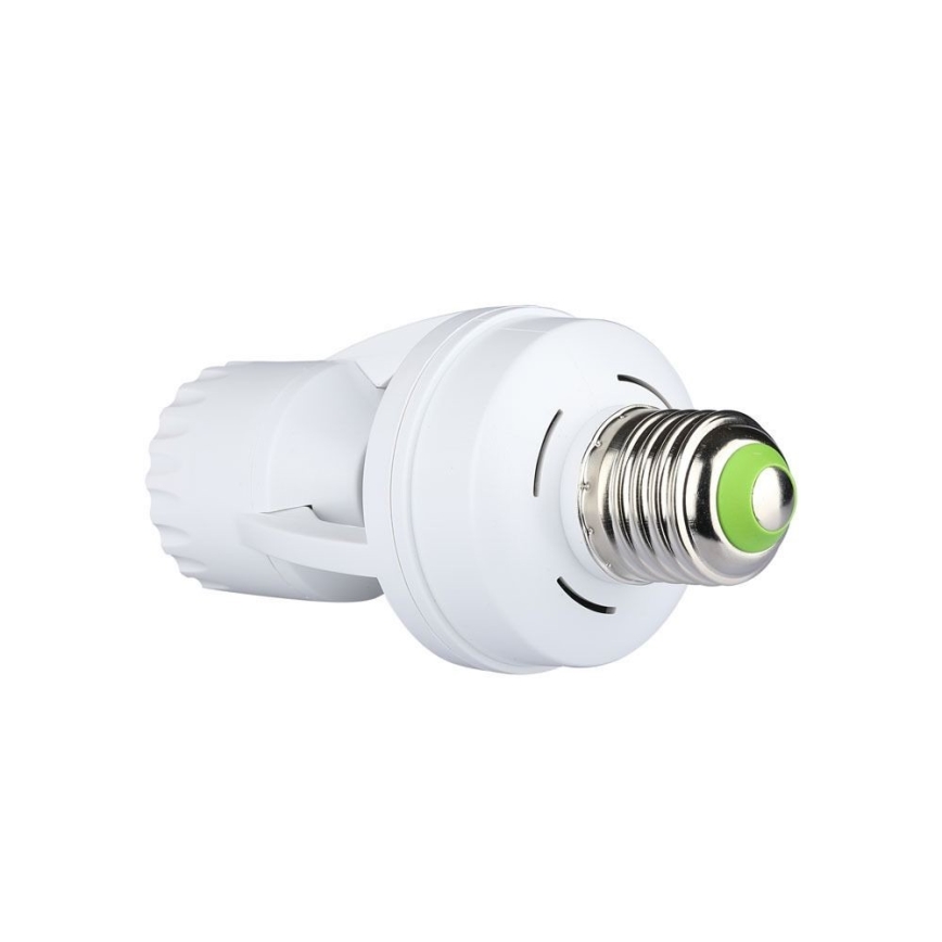 PIR sensors E27 spuldzei balta
