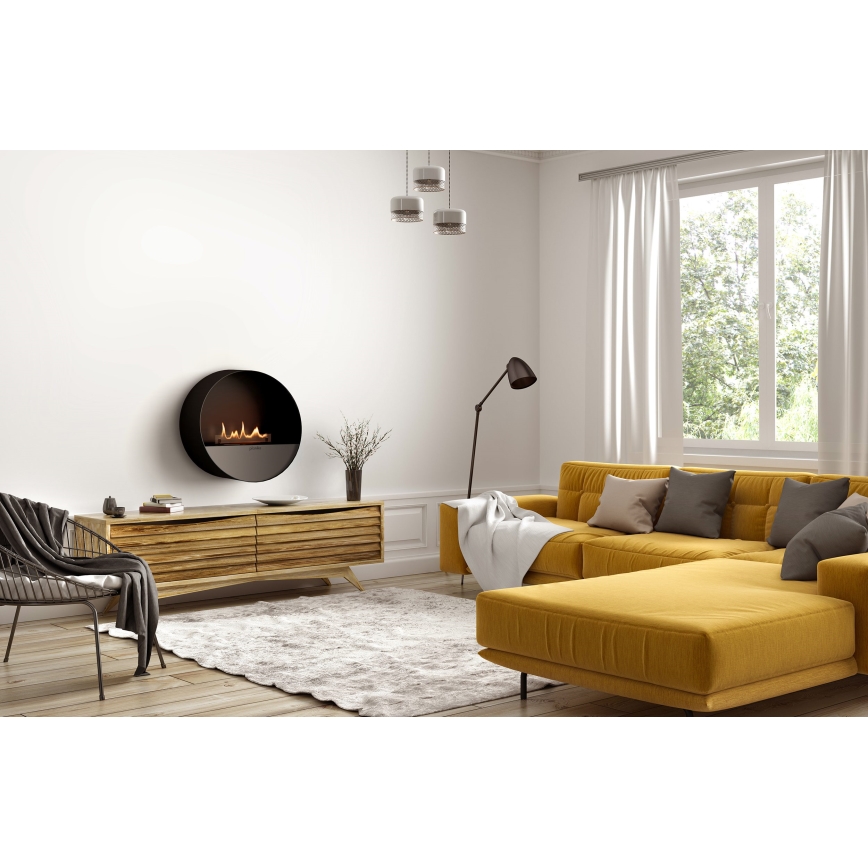 Planika - BIO Kamīns ar tālvadības pulti 72,6x65 cm 2,5kW/230V melna