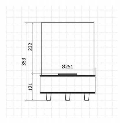 Planika - BIO Kamīns 36,3x25,1 cm 2,5kW bēša