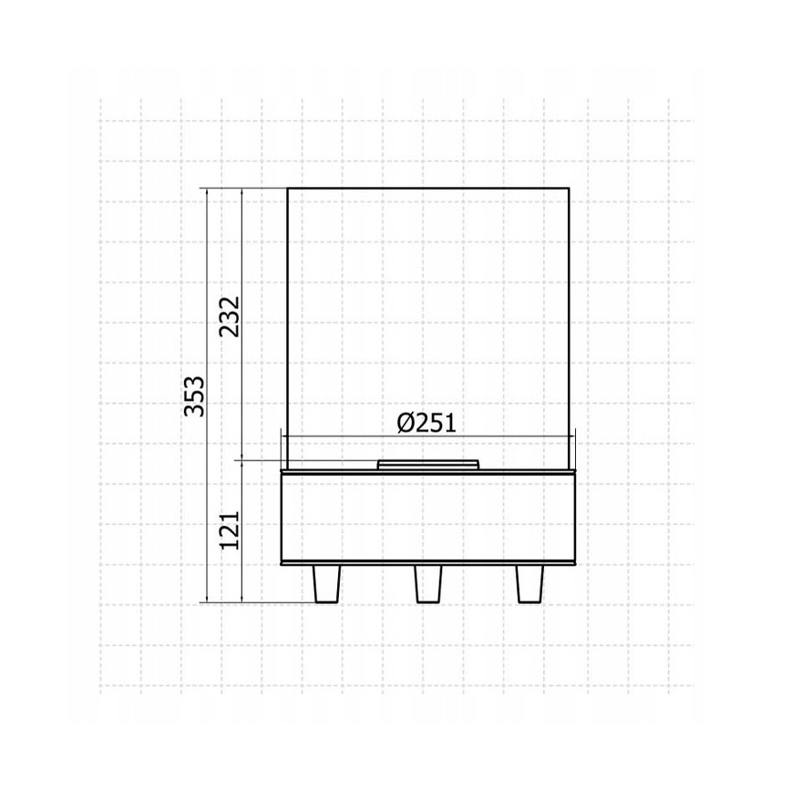 Planika - BIO Kamīns 36,3x25,1 cm 2,5kW bēša