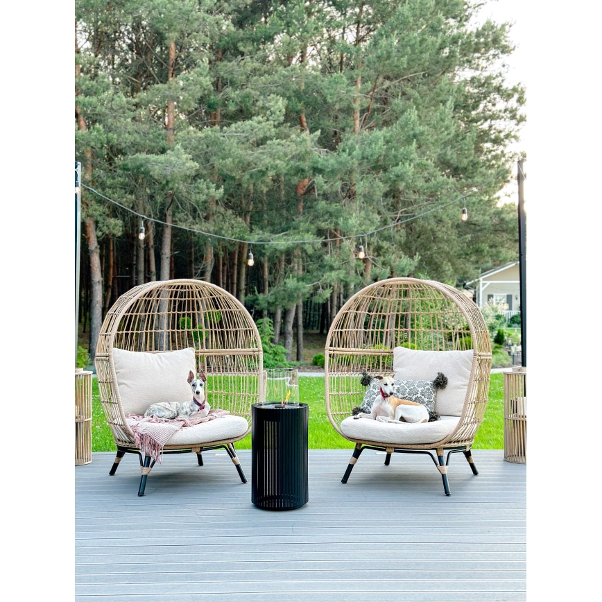 Planika - BIO Kamīns 87x37,6 cm 2,5kW melna + aizsarga pārsegs