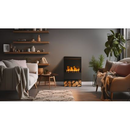 Planika - Ūdens tvaiku kamīns ar tālvadības pulti 83x48 cm 125W/230V melna