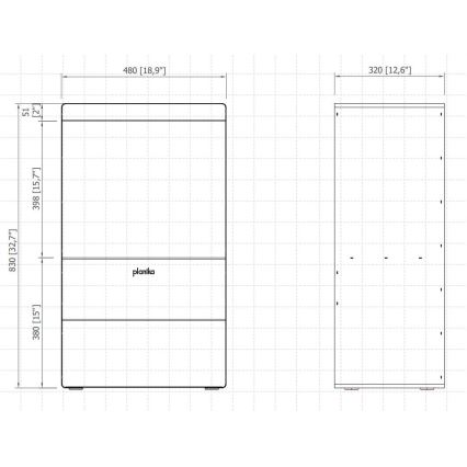 Planika - Ūdens tvaiku kamīns ar tālvadības pulti 83x48 cm 125W/230V melna