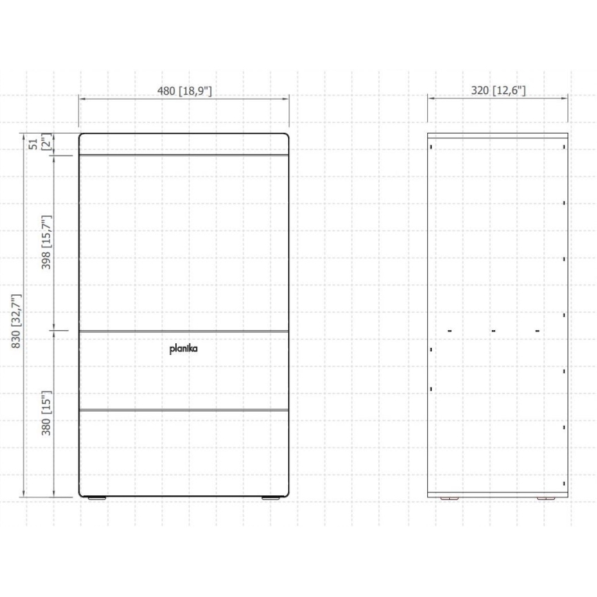Planika - Ūdens tvaiku kamīns ar tālvadības pulti 83x48 cm 125W/230V melna