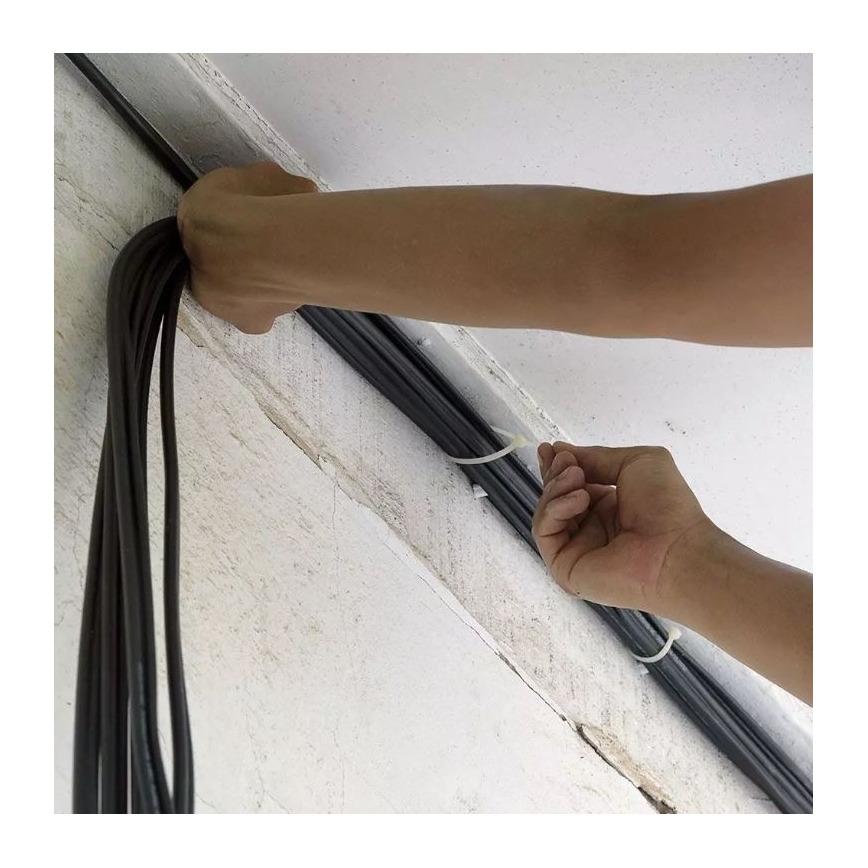 Plastmasas locīšanas josla2,5x100mm 100gab baltas