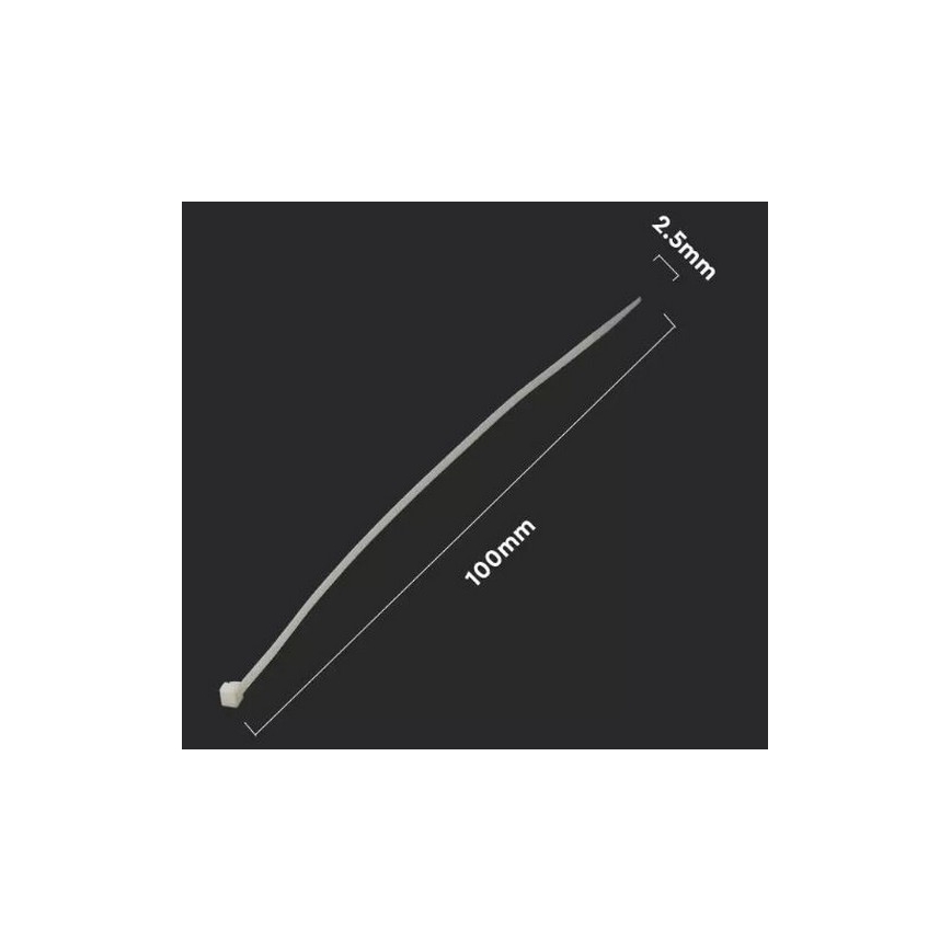 Plastmasas locīšanas josla2,5x100mm 100gab baltas