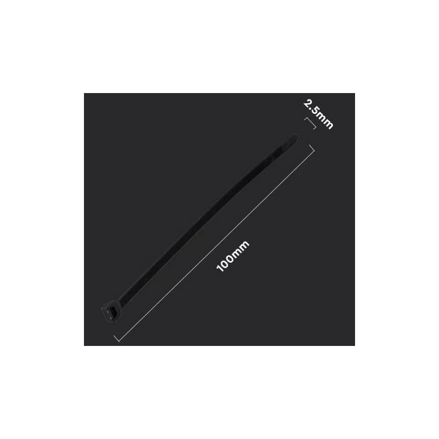 Plastmasas locīšanas josla2,5x100mm 100gab melnas