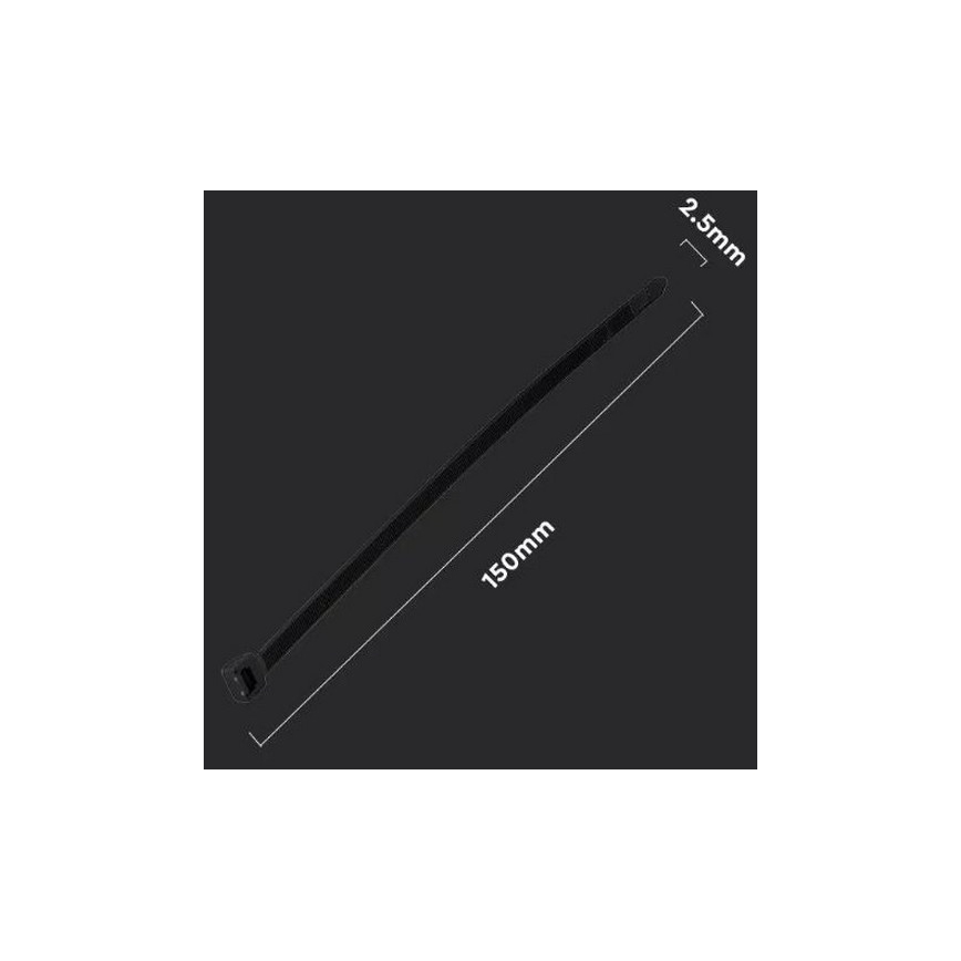 Plastmasas locīšanas josla2,5x150mm 100gab melnas