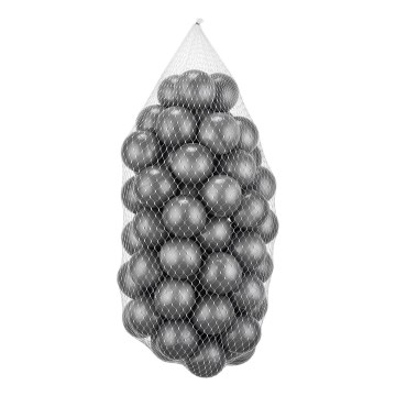 Plastmasas spēļu bumbas 50 gab. d. 7 cm pelēka