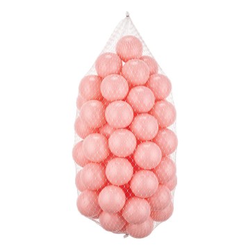 Plastmasas spēļu bumbas 50 gab. d. 7 cm rozā