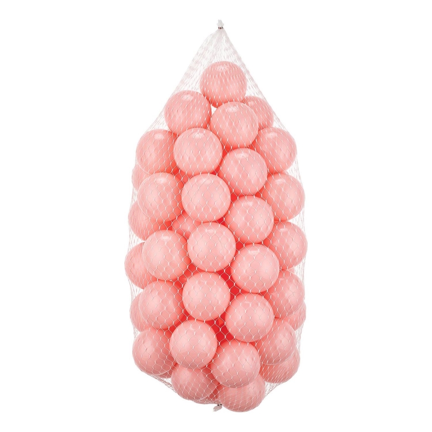 Plastmasas spēļu bumbas 50 gab. d. 7 cm rozā