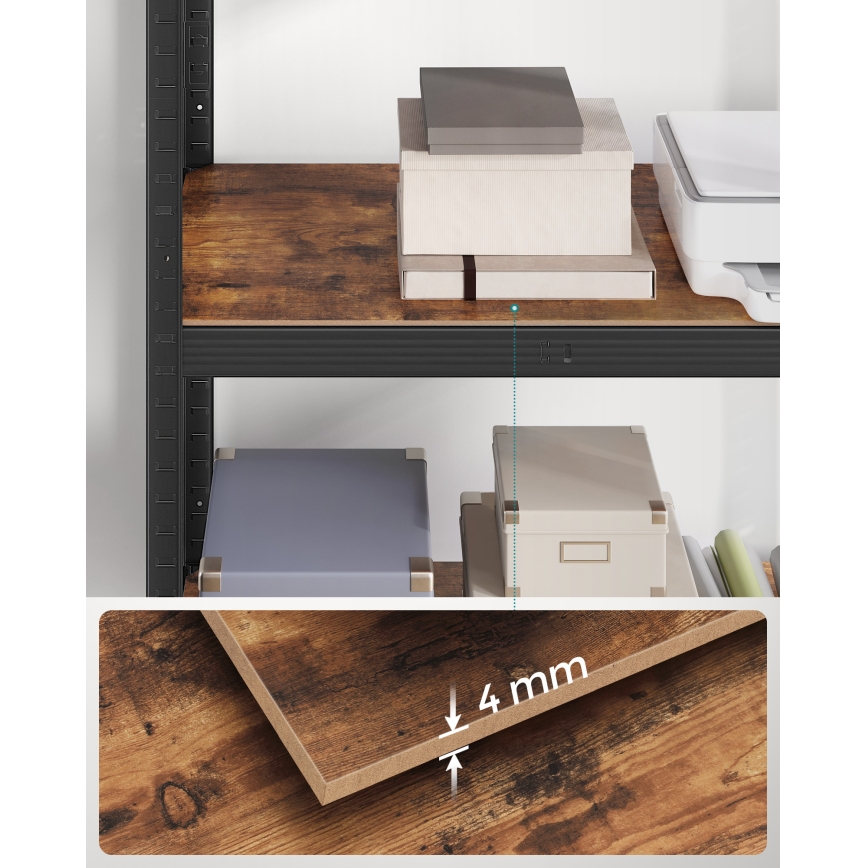 Plaukts ORDIFY brūns/melns