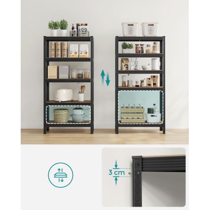 Plaukts ORDIFY brūns/melns