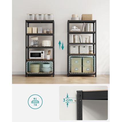 Plaukts ORDIFY brūns/melns