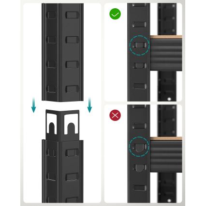 Plaukts ORDIFY brūns/melns