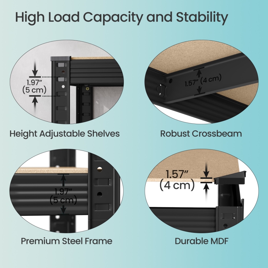 Plaukts ORDIFY melns
