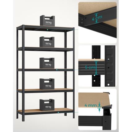 Plaukts ORDIFY melns