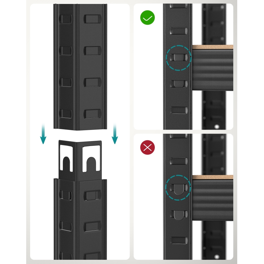 Plaukts ORDIFY melns